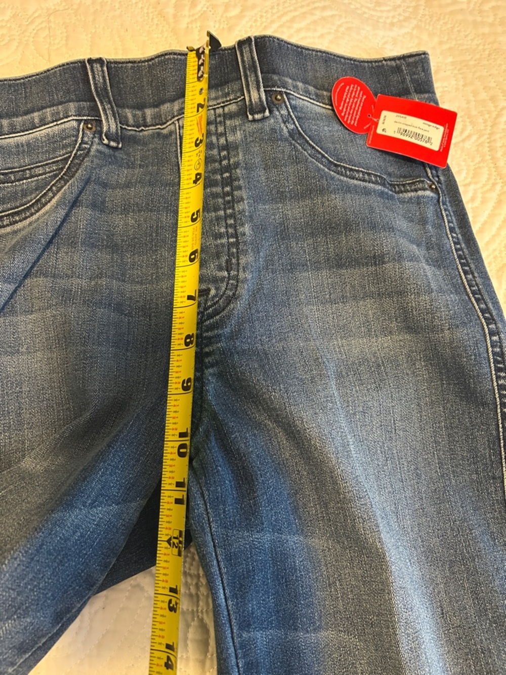 Spanx Denim Cropped Kick Flare Pant, vintage indigo, Medium - Picture 4 of 8